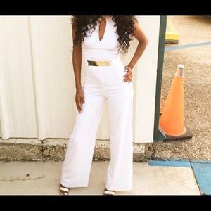 White Bebe jumpsuit